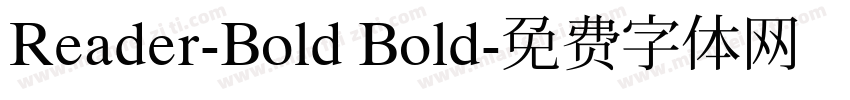 Reader-Bold Bold字体转换